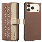 Custodia per telefono in pelle con motivo floreale traforato e protezione RFID., For iPhone 18 Pro/17 Pro, For iPhone 18 Pro Max/17 Pro Max, For iPhone 16e / 17e, For iPhone 17