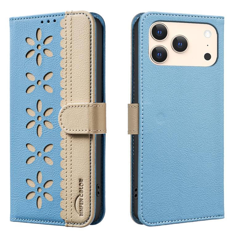 Custodia per telefono in pelle con motivo floreale traforato e protezione RFID., For iPhone 18 Pro/17 Pro, For iPhone 18 Pro Max/17 Pro Max, For iPhone 16e / 17e, For iPhone 17