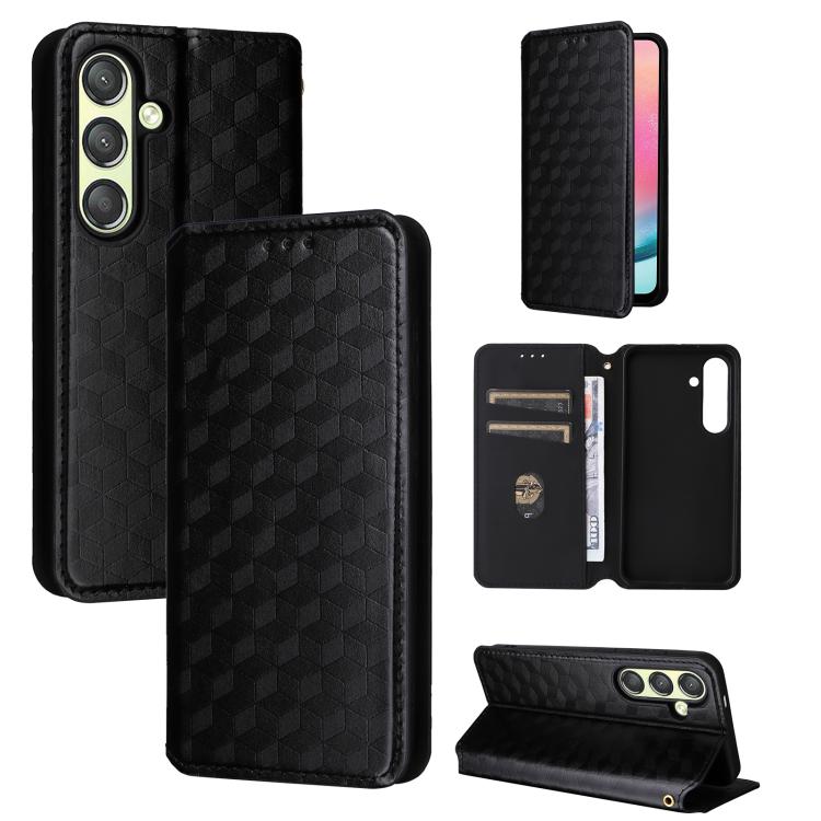Custodia per telefono in pelle con texture a griglia cubica., For Samsung Galaxy S25 Edge 5G, For Samsung Galaxy S25 5G, For Samsung Galaxy S25+ 5G, For Samsung Galaxy S25 Ultra 5G