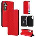 Custodia per telefono in pelle con texture a griglia cubica., For Samsung Galaxy S25 Edge 5G, For Samsung Galaxy S25 5G, For Samsung Galaxy S25+ 5G, For Samsung Galaxy S25 Ultra 5G