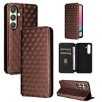 Custodia per telefono in pelle con texture a griglia cubica., For Samsung Galaxy S25 Edge 5G, For Samsung Galaxy S25 5G, For Samsung Galaxy S25+ 5G, For Samsung Galaxy S25 Ultra 5G