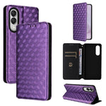 Custodia per telefono in pelle con texture a griglia cubica., For Samsung Galaxy S25 Edge 5G, For Samsung Galaxy S25 5G, For Samsung Galaxy S25+ 5G, For Samsung Galaxy S25 Ultra 5G