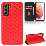Custodia per telefono in pelle con texture a griglia cubica., For Samsung Galaxy S21 FE 5G, For Samsung Galaxy S21 5G, For Samsung Galaxy S21+ 5G, For Samsung Galaxy S21 Ultra 5G