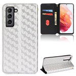 Custodia per telefono in pelle con texture a griglia cubica., For Samsung Galaxy S21 FE 5G, For Samsung Galaxy S21 5G, For Samsung Galaxy S21+ 5G, For Samsung Galaxy S21 Ultra 5G