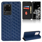Custodia per telefono in pelle con texture a griglia cubica., For Samsung Galaxy S20 Ultra 5G, For Samsung Galaxy S20, For Samsung Galaxy S20+