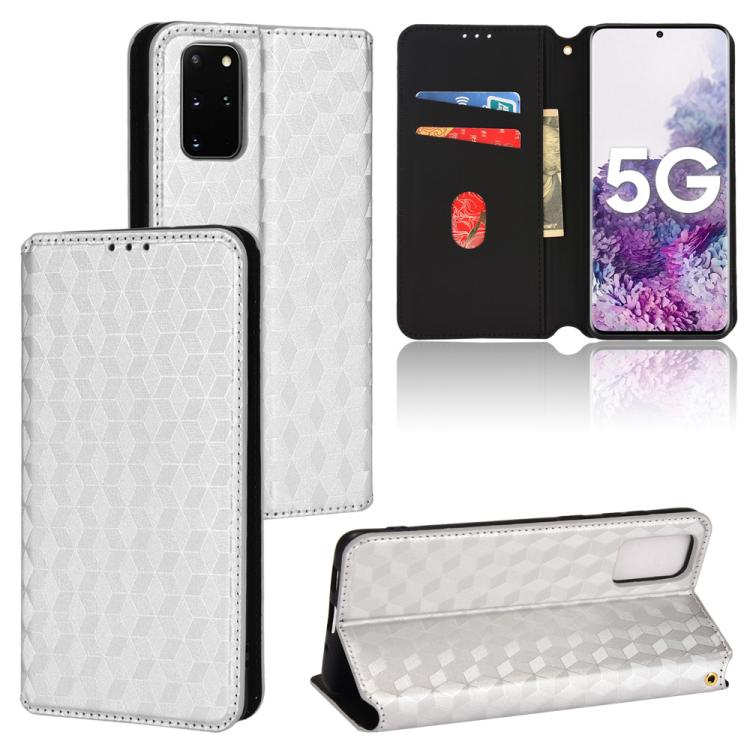Custodia per telefono in pelle con texture a griglia cubica., For Samsung Galaxy S20 Ultra 5G, For Samsung Galaxy S20, For Samsung Galaxy S20+