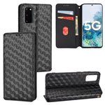 Custodia per telefono in pelle con texture a griglia cubica., For Samsung Galaxy S20 Ultra 5G, For Samsung Galaxy S20, For Samsung Galaxy S20+