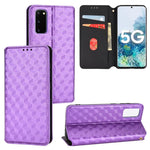Custodia per telefono in pelle con texture a griglia cubica., For Samsung Galaxy S20 Ultra 5G, For Samsung Galaxy S20, For Samsung Galaxy S20+