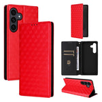 Custodia per telefono in pelle con texture a griglia cubica., For Samsung Galaxy S26+ 5G, For Samsung Galaxy S26 Ultra 5G, For Samsung Galaxy S26 5G, For Samsung Galaxy S25 FE 5G