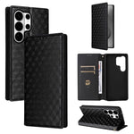 Custodia per telefono in pelle con texture a griglia cubica., For Samsung Galaxy S26+ 5G, For Samsung Galaxy S26 Ultra 5G, For Samsung Galaxy S26 5G, For Samsung Galaxy S25 FE 5G