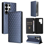Custodia per telefono in pelle con texture a griglia cubica., For Samsung Galaxy S26+ 5G, For Samsung Galaxy S26 Ultra 5G, For Samsung Galaxy S26 5G, For Samsung Galaxy S25 FE 5G