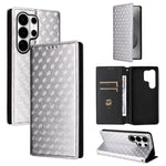 Custodia per telefono in pelle con texture a griglia cubica., For Samsung Galaxy S26+ 5G, For Samsung Galaxy S26 Ultra 5G, For Samsung Galaxy S26 5G, For Samsung Galaxy S25 FE 5G