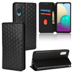 Custodia per telefono in pelle con texture a griglia cubica., For Samsung Galaxy A22 5G, For Samsung Galaxy A32 4G, For Samsung Galaxy A02 / M02, For Samsung Galaxy A72
