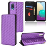 Custodia per telefono in pelle con texture a griglia cubica., For Samsung Galaxy A22 5G, For Samsung Galaxy A32 4G, For Samsung Galaxy A02 / M02, For Samsung Galaxy A72