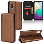 Custodia per telefono in pelle con texture a griglia cubica., For Samsung Galaxy A22 5G, For Samsung Galaxy A32 4G, For Samsung Galaxy A02 / M02, For Samsung Galaxy A72