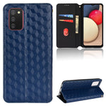 Custodia per telefono in pelle con texture a griglia cubica., For Samsung Galaxy A52 4G / 5G / A52s 5G, For Samsung Galaxy A12 / A12 Nacho / M12, For Samsung Galaxy A02s / A03s 164.2mm, For Samsung Galaxy A22 5G Japan Version