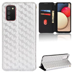 Custodia per telefono in pelle con texture a griglia cubica., For Samsung Galaxy A52 4G / 5G / A52s 5G, For Samsung Galaxy A12 / A12 Nacho / M12, For Samsung Galaxy A02s / A03s 164.2mm, For Samsung Galaxy A22 5G Japan Version