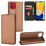 Custodia per telefono in pelle con texture a griglia cubica., For Samsung Galaxy A03 164.2mm Global, For Samsung Galaxy A03 166.5mm EU Version, For Samsung Galaxy A13 4G, For Samsung Galaxy A32 5G / M32 5G