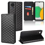 Custodia per telefono in pelle con texture a griglia cubica., For Samsung Galaxy A13 5G / A04s, For Samsung Galaxy A53 5G, For Samsung Galaxy A73 5G, For Samsung Galaxy A03 Core