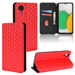 Custodia per telefono in pelle con texture a griglia cubica., For Samsung Galaxy A13 5G / A04s, For Samsung Galaxy A53 5G, For Samsung Galaxy A73 5G, For Samsung Galaxy A03 Core