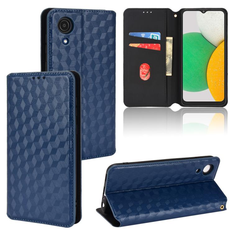 Custodia per telefono in pelle con texture a griglia cubica., For Samsung Galaxy A13 5G / A04s, For Samsung Galaxy A53 5G, For Samsung Galaxy A73 5G, For Samsung Galaxy A03 Core