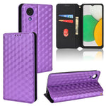 Custodia per telefono in pelle con texture a griglia cubica., For Samsung Galaxy A13 5G / A04s, For Samsung Galaxy A53 5G, For Samsung Galaxy A73 5G, For Samsung Galaxy A03 Core