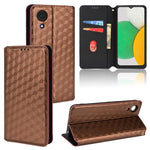 Custodia per telefono in pelle con texture a griglia cubica., For Samsung Galaxy A13 5G / A04s, For Samsung Galaxy A53 5G, For Samsung Galaxy A73 5G, For Samsung Galaxy A03 Core