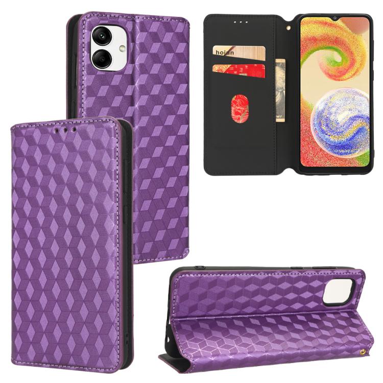 Custodia per telefono in pelle con texture a griglia cubica., For Samsung Galaxy A34 5G, For Samsung Galaxy A54 5G, For Samsung Galaxy A23e / A23s, For Samsung Galaxy A04 4G / M13 5G