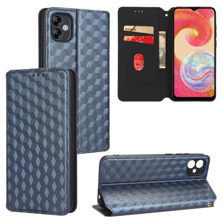 Custodia per telefono in pelle con texture a griglia cubica., For Samsung Galaxy A23 4G / 5G / F23 / M23, For Samsung Galaxy A04e / M04 / F04, For Samsung Galaxy A14 4G / 5G, For Samsung Galaxy A24 5G