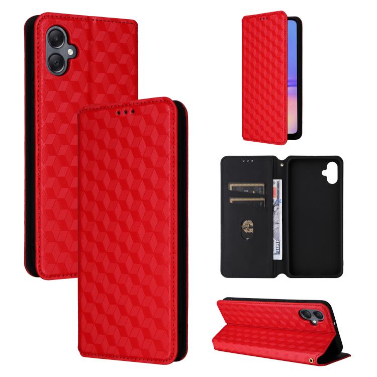 Custodia per telefono in pelle con texture a griglia cubica., For Samsung Galaxy A05, For Samsung Galaxy A25 5G Japan Version / A25e, For Samsung Galaxy A25 5G, For Samsung Galaxy A24 4G