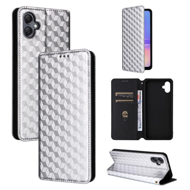 Custodia per telefono in pelle con texture a griglia cubica., For Samsung Galaxy A05, For Samsung Galaxy A25 5G Japan Version / A25e, For Samsung Galaxy A25 5G, For Samsung Galaxy A24 4G