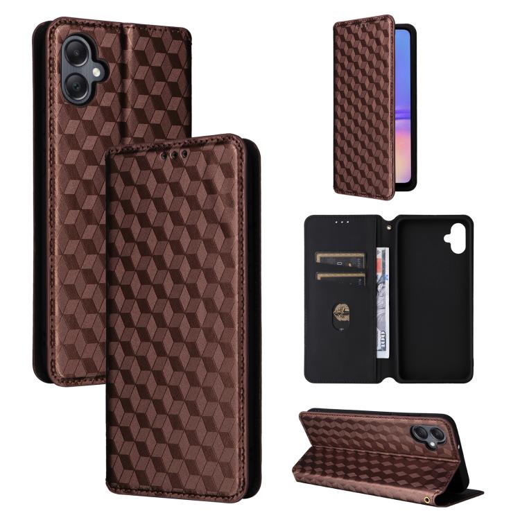 Custodia per telefono in pelle con texture a griglia cubica., For Samsung Galaxy A05, For Samsung Galaxy A25 5G Japan Version / A25e, For Samsung Galaxy A25 5G, For Samsung Galaxy A24 4G
