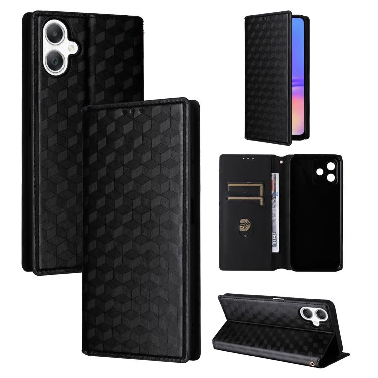 Custodia per telefono in pelle con texture a griglia cubica., For Samsung Galaxy A07 4G / 5G, For Samsung Galaxy A06 4G / 5G, For Samsung Galaxy A56 5G / A36 5G, For Samsung Galaxy A26 5G