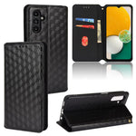 Custodia per telefono in pelle con texture a griglia cubica., For Samsung Galaxy A13 5G / A04s, For Samsung Galaxy A53 5G, For Samsung Galaxy A73 5G, For Samsung Galaxy A03 Core