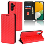 Custodia per telefono in pelle con texture a griglia cubica., For Samsung Galaxy A13 5G / A04s, For Samsung Galaxy A53 5G, For Samsung Galaxy A73 5G, For Samsung Galaxy A03 Core