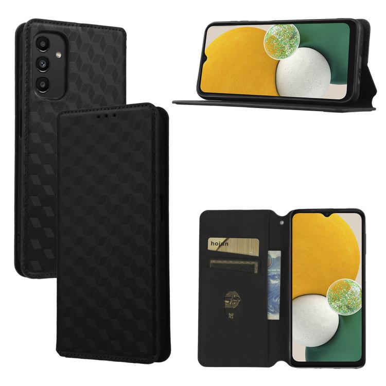 Custodia per telefono in pelle con texture a griglia cubica., For Samsung Galaxy A23 4G / 5G / F23 / M23, For Samsung Galaxy A04e / M04 / F04, For Samsung Galaxy A14 4G / 5G, For Samsung Galaxy A24 5G