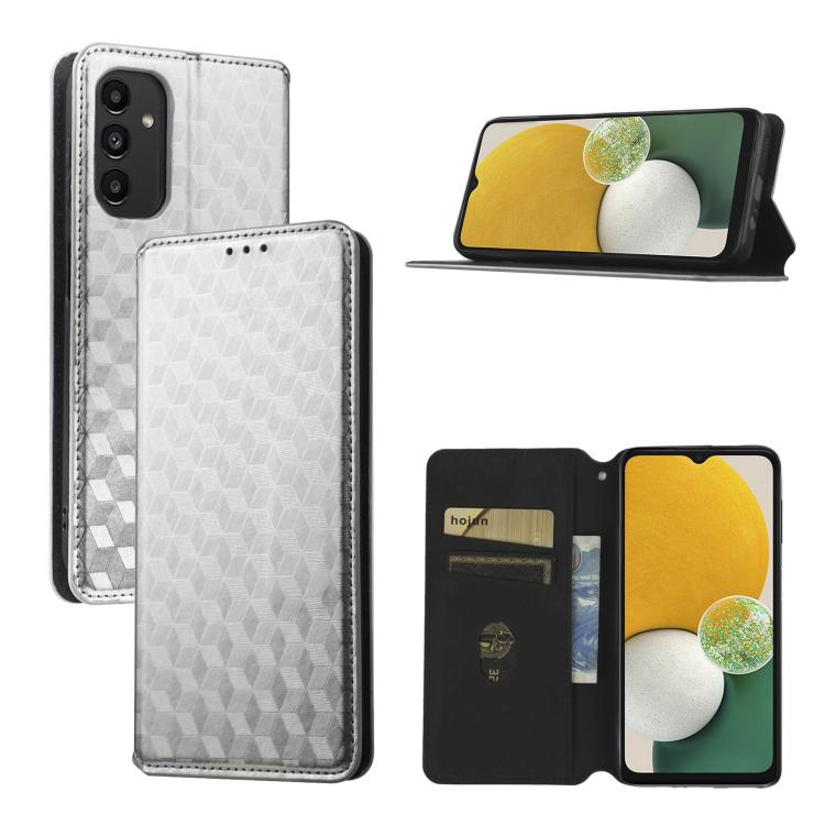 Custodia per telefono in pelle con texture a griglia cubica., For Samsung Galaxy A23 4G / 5G / F23 / M23, For Samsung Galaxy A04e / M04 / F04, For Samsung Galaxy A14 4G / 5G, For Samsung Galaxy A24 5G