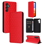 Custodia per telefono in pelle con texture a griglia cubica., For Samsung Galaxy A16 4G / 5G, For Samsung Galaxy A15 4G / 5G, For Samsung Galaxy A55 5G, For Samsung Galaxy A35 5G
