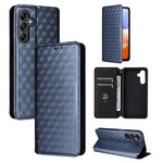 Custodia per telefono in pelle con texture a griglia cubica., For Samsung Galaxy A16 4G / 5G, For Samsung Galaxy A15 4G / 5G, For Samsung Galaxy A55 5G, For Samsung Galaxy A35 5G
