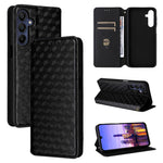 Custodia per telefono in pelle con texture a griglia cubica., For Samsung Galaxy A16 4G / 5G, For Samsung Galaxy A15 4G / 5G, For Samsung Galaxy A55 5G, For Samsung Galaxy A35 5G