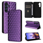 Custodia per telefono in pelle con texture a griglia cubica., For Samsung Galaxy A16 4G / 5G, For Samsung Galaxy A15 4G / 5G, For Samsung Galaxy A55 5G, For Samsung Galaxy A35 5G