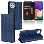 Custodia per telefono in pelle con texture a griglia cubica., For Samsung Galaxy A22 5G, For Samsung Galaxy A32 4G, For Samsung Galaxy A02 / M02, For Samsung Galaxy A72