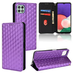 Custodia per telefono in pelle con texture a griglia cubica., For Samsung Galaxy A22 5G, For Samsung Galaxy A32 4G, For Samsung Galaxy A02 / M02, For Samsung Galaxy A72