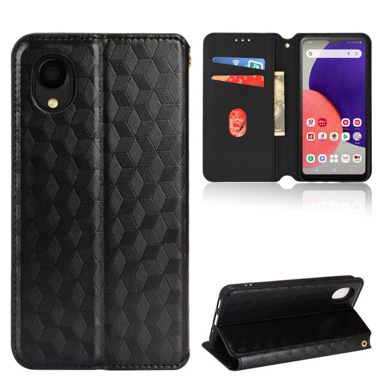 Custodia per telefono in pelle con texture a griglia cubica., For Samsung Galaxy A52 4G / 5G / A52s 5G, For Samsung Galaxy A12 / A12 Nacho / M12, For Samsung Galaxy A02s / A03s 164.2mm, For Samsung Galaxy A22 5G Japan Version