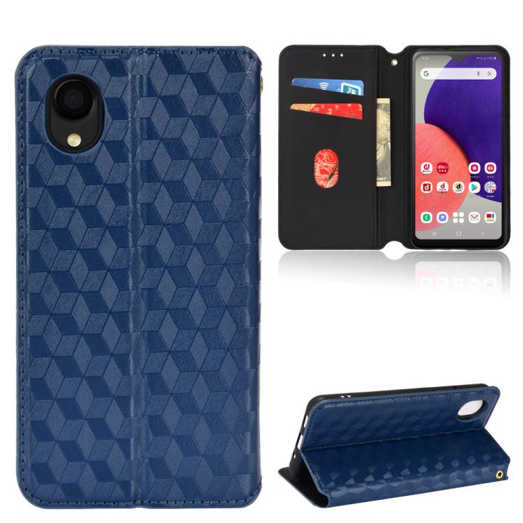 Custodia per telefono in pelle con texture a griglia cubica., For Samsung Galaxy A52 4G / 5G / A52s 5G, For Samsung Galaxy A12 / A12 Nacho / M12, For Samsung Galaxy A02s / A03s 164.2mm, For Samsung Galaxy A22 5G Japan Version
