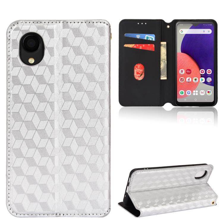 Custodia per telefono in pelle con texture a griglia cubica., For Samsung Galaxy A52 4G / 5G / A52s 5G, For Samsung Galaxy A12 / A12 Nacho / M12, For Samsung Galaxy A02s / A03s 164.2mm, For Samsung Galaxy A22 5G Japan Version