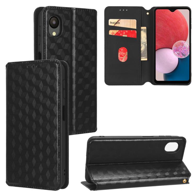 Custodia per telefono in pelle con texture a griglia cubica., For Samsung Galaxy A34 5G, For Samsung Galaxy A54 5G, For Samsung Galaxy A23e / A23s, For Samsung Galaxy A04 4G / M13 5G