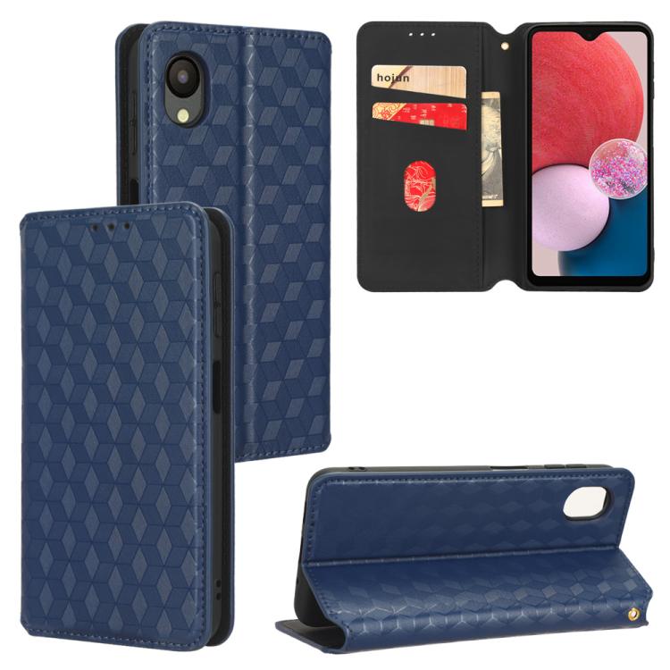 Custodia per telefono in pelle con texture a griglia cubica., For Samsung Galaxy A34 5G, For Samsung Galaxy A54 5G, For Samsung Galaxy A23e / A23s, For Samsung Galaxy A04 4G / M13 5G