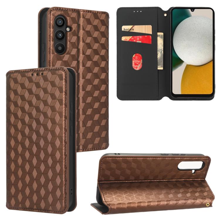Custodia per telefono in pelle con texture a griglia cubica., For Samsung Galaxy A05, For Samsung Galaxy A25 5G Japan Version / A25e, For Samsung Galaxy A25 5G, For Samsung Galaxy A24 4G