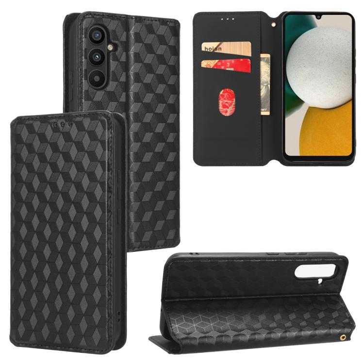 Custodia per telefono in pelle con texture a griglia cubica., For Samsung Galaxy A23 4G / 5G / F23 / M23, For Samsung Galaxy A04e / M04 / F04, For Samsung Galaxy A14 4G / 5G, For Samsung Galaxy A24 5G